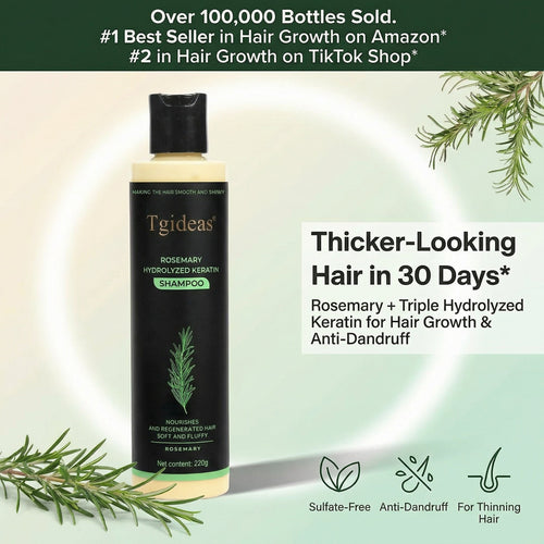 Tgideas Rosemary ShampooHair Growth & Anti-Dandruff Scalp Treatment 2 Bottle